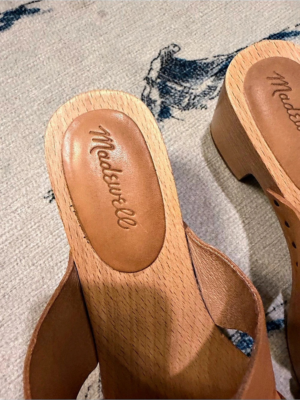 Madewell The Clara Clog Sandal Leather Brown US 8 - Picture 3 of 5